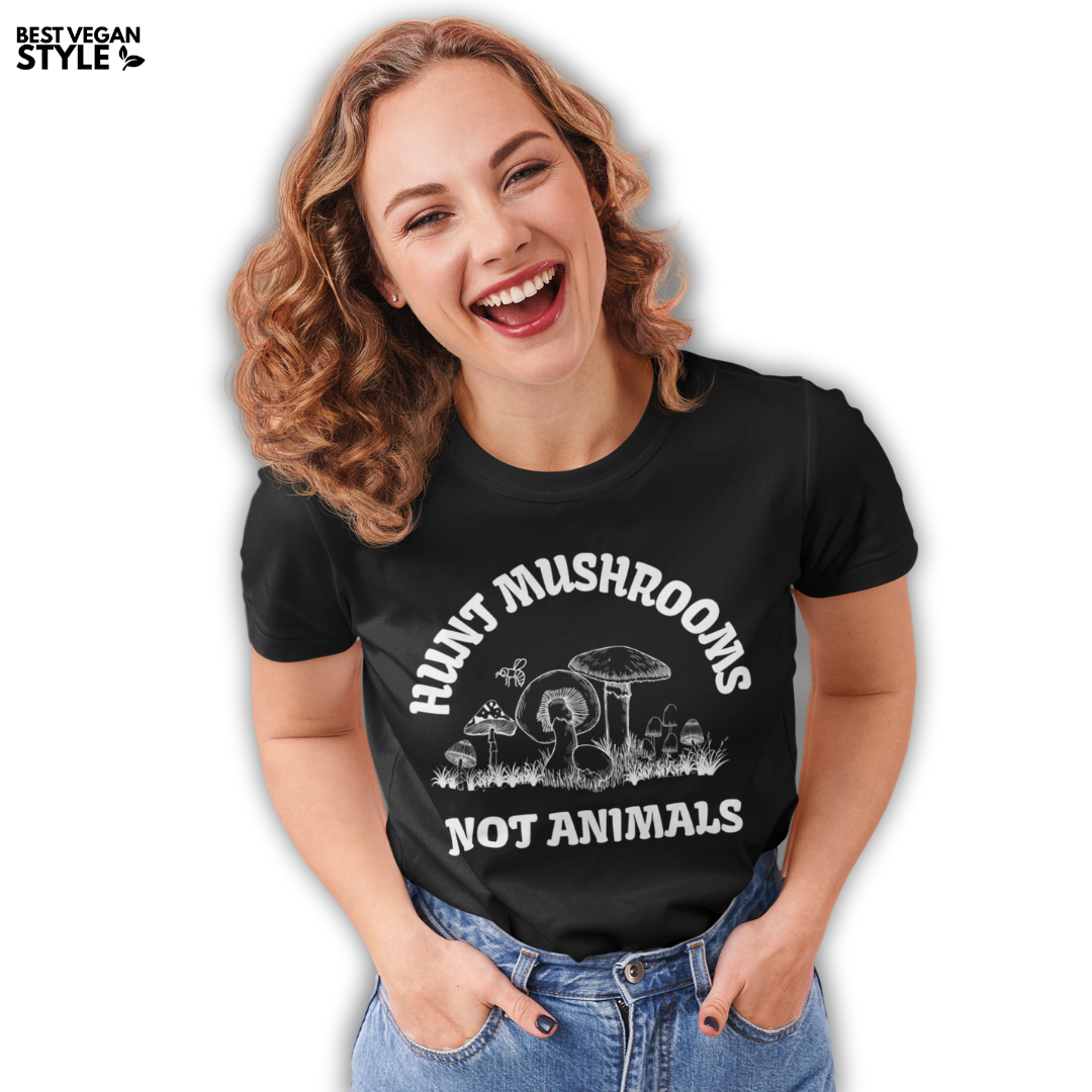 Ethical T-Shirt - Hunt Mushrooms Not Animals