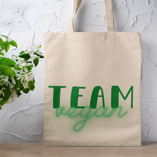 Canvas Tote Bag- Team Vegan